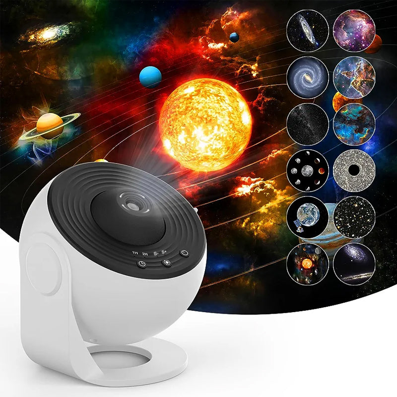 Planetarium Projector for Bedroom, 13 in 1 Star Projector Galaxy Light, Ceiling Night Light Milky Way Mood Lighting with Timer, LED Space Galaxy Lamp Bedroom Room Decor for Adults Kids - White