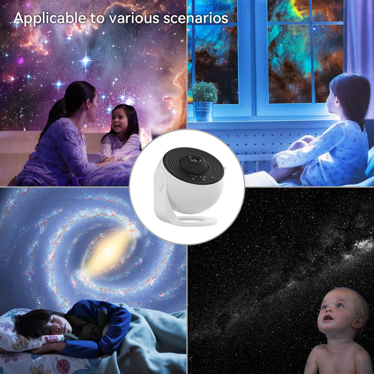 Planetarium Projector for Bedroom, 13 in 1 Star Projector Galaxy Light, Ceiling Night Light Milky Way Mood Lighting with Timer, LED Space Galaxy Lamp Bedroom Room Decor for Adults Kids - White