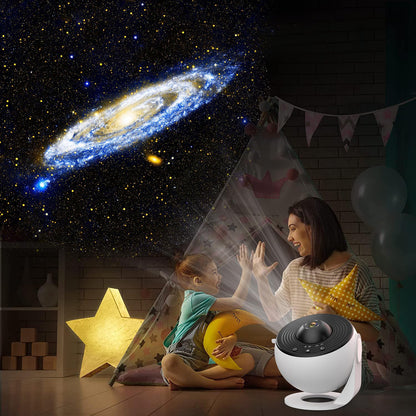 Planetarium Projector for Bedroom, 13 in 1 Star Projector Galaxy Light, Ceiling Night Light Milky Way Mood Lighting with Timer, LED Space Galaxy Lamp Bedroom Room Decor for Adults Kids - White