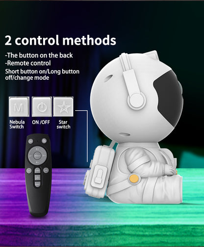 Astronaut Galaxy Projector Night Light – White Astronaut, Galaxy Lamp Star Projector for Kids Room, Space Decor & Birthday Gift