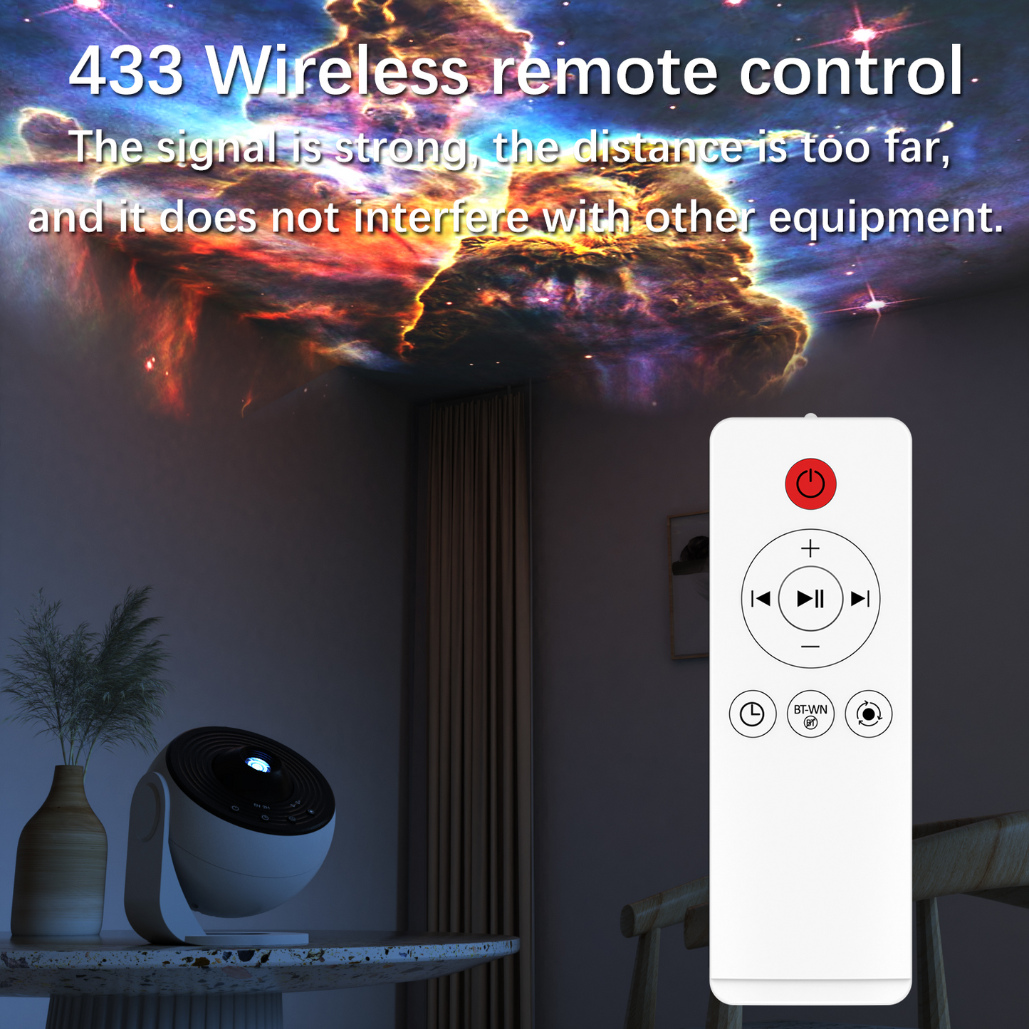 Galaxy Projector for Bedroom Pro Version, Upgraded Film Disc Star Projector for Kid 12 in 1 Planetarium Projector HD Image Adjustable Knob 360° Rotating 1/2h Timer Simple 4-Button Control