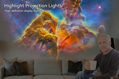 Planetarium Projector for Bedroom, 13 in 1 Star Projector Galaxy Light, Ceiling Night Light Milky Way Mood Lighting with Timer, LED Space Galaxy Lamp Bedroom Room Decor for Adults Kids - White
