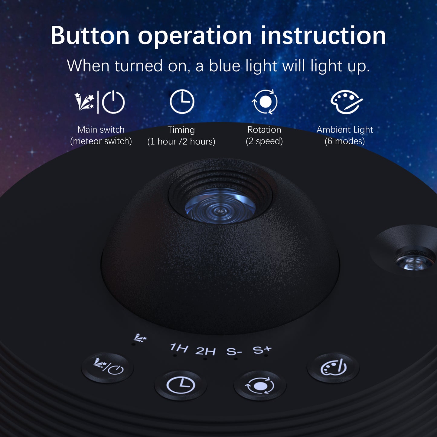 Planetarium Projector Pro for Bedroom, 13 in 1 Star Projector Galaxy Light, Ceiling Night Light Milky Way Mood Lighting with Timer, LED Space Galaxy Lamp Bedroom Room Decor for Adults Kids - BLACK