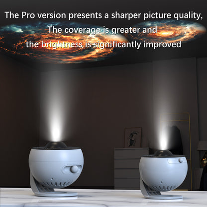 Galaxy Projector for Bedroom Pro Version, Upgraded Film Disc Star Projector for Kid 12 in 1 Planetarium Projector HD Image Adjustable Knob 360° Rotating 1/2h Timer Simple 4-Button Control