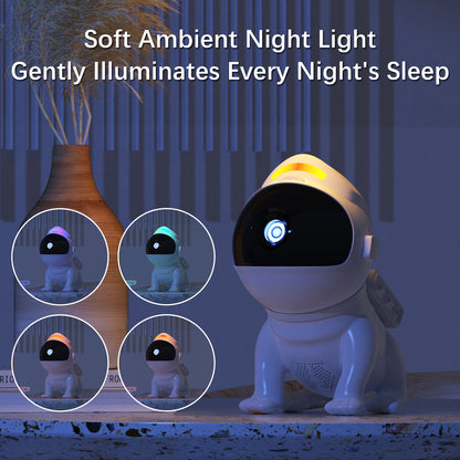 Projector for Bedroom,Space Dog Projector with Bluetooth Speaker,13 Themed Film Discs,White Noise,Remote & App Control,Night Light for Kids Adults Game Room Theater Ceiling Decor