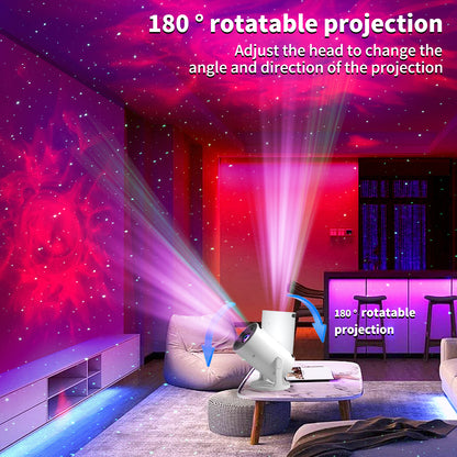 Galaxy Projector for Bedroom, Home Planetarium Astral Light Projector with Solar System & Constellation, Space Ceiling Starry Sky Night Light Projector with White Noise for Kids Adult Christmas Gift