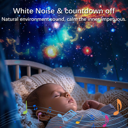 Galaxy Projector for Bedroom Pro Version, Upgraded Film Disc Star Projector for Kid 12 in 1 Planetarium Projector HD Image Adjustable Knob 360° Rotating 1/2h Timer Simple 4-Button Control