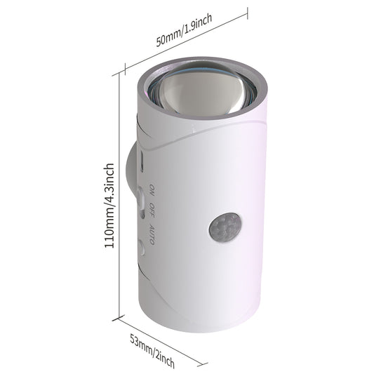 LED Wireless Wall Sconce with 7 Colors Changing, Motion Sensor Light Indoor,  Operated Wall Sconces for Bedroom Bedside Hallway Courtyard Doorway (White)