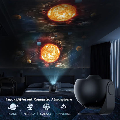 Planetarium Projector for Bedroom, 13 in 1 Star Projector Galaxy Light, Ceiling Night Light Milky Way Mood Lighting with Timer, LED Space Galaxy Lamp Bedroom Room Decor for Adults Kids - White